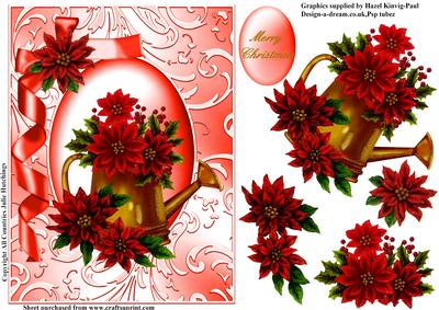 Poinsettia Christmas Card Front