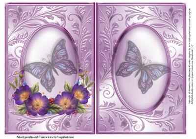 Insert to Flora and Flutters in Swirl Lilac Frame