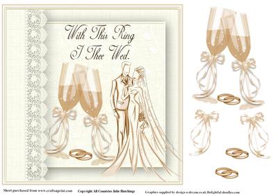 With This Ring Wedding Card Topper