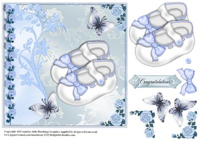 Congratulations Baby Boy Card Topper