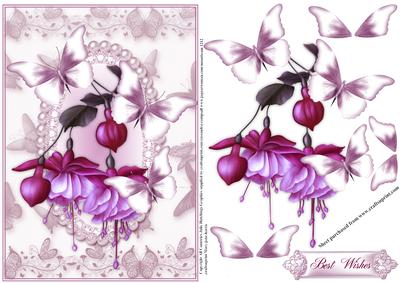 Fushia Flutters Card Font