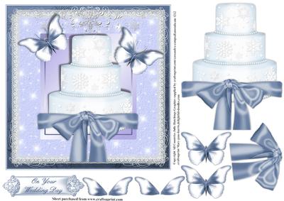 Beautiful Winter Wedding Card Topper