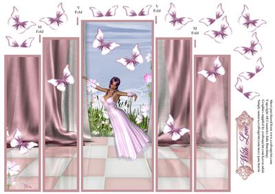 Pretty Pink Fairy Theatre Fold Card