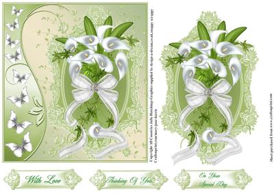 Pretty Lily and Flutters Frame Card Topper