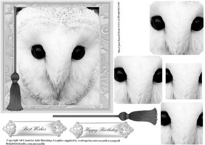 The White Owl Card Topper