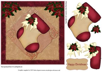 Poinsettia Christmas Stocking