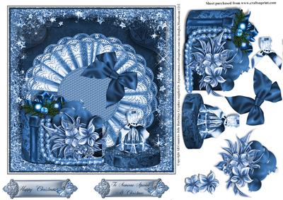 The Christmas Hat Box and Perfume Card Topper
