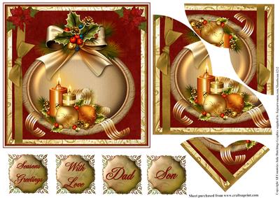 Christmas Decorations Corner Stacker Card Topper
