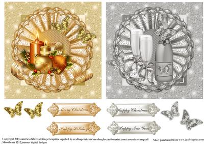 Christmas and New Year Card Toppers
