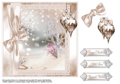Beautiful Pinks and Mocha Christmas Scene