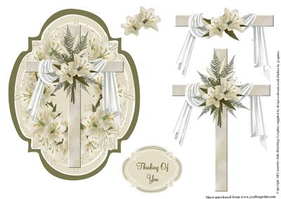 Thinking of You Lily Card Plaque