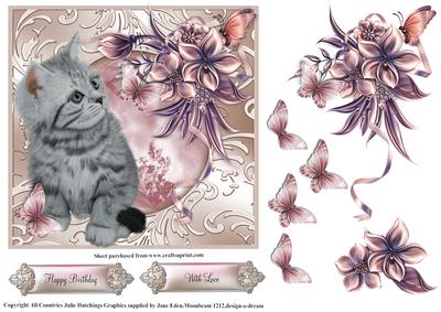 Watching Butterflies Card Topper