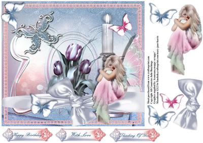 Fairy Dreams with Tulips Card Topper