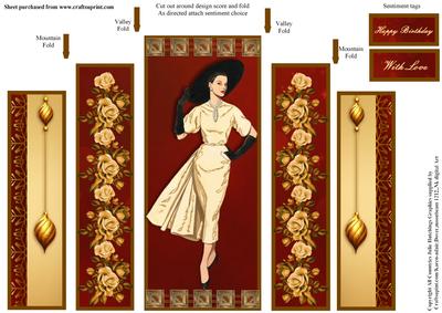 Theatre Fold Fabulous Lady in Hat Card