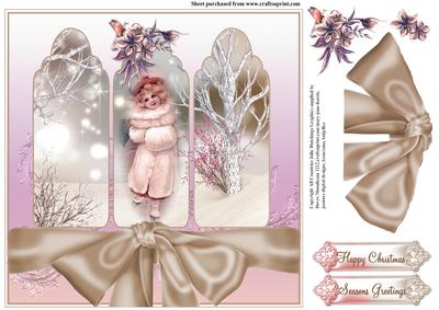 Pretty Triple Arch Card Topper Christmas Scent