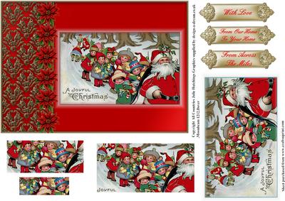 Pyramid Santa and His Followers Card Topper