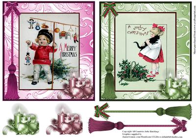 Two Vintage Card Toppers