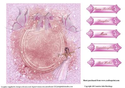 Insert to Go with Fairy Wishes Pink