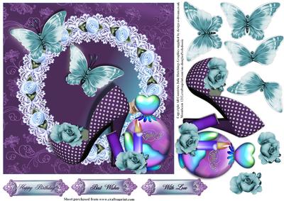 Polka Dot Shoes Card Topper