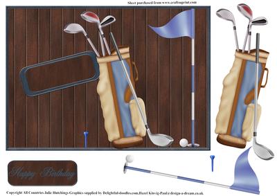 Masculine Golf Card Topper