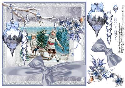 Vintage Christmas Card Topper