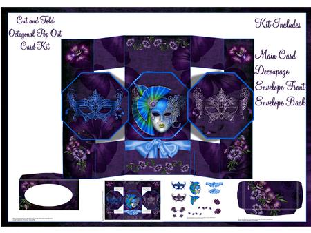 Stunning Masque Octagonal Cut and Fold Card Kit