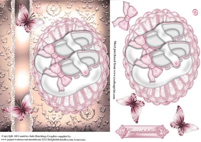 Congratulations Baby Girl Card Topper