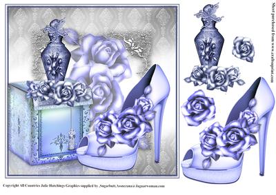 The Gift Box in Blue Card Topper