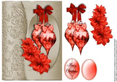 The Red Poinsettia and Baubles