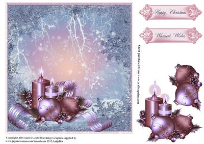 Gorgeous Blues and Pinks Candles and Sparkle