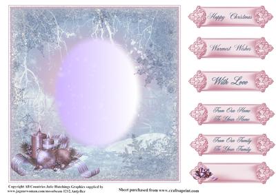 Insert to Compliment Topper Candles in Pink and Blue