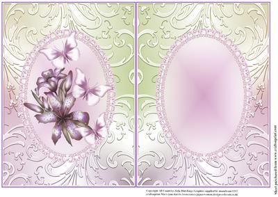 Insert to Lily Flutters in Green and Purple