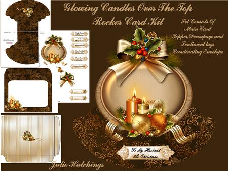 Glowing Christmas Candles Over the Top Rocker Card Kit