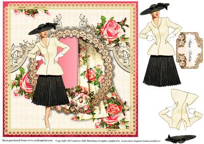 Vintage Style Fashion the Lady in the Hat