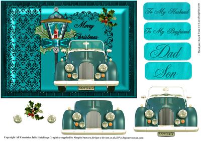 Merry Christmas Morris Car