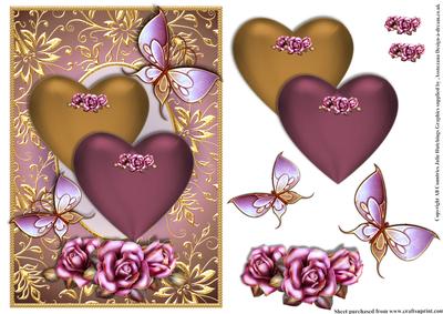 Two Hearts Card Topper
