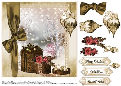 Gorgeous Hat Boxes and Decorations Card Topper