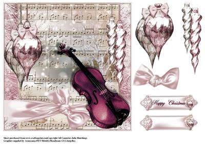 The Christmas Violin Card Topper