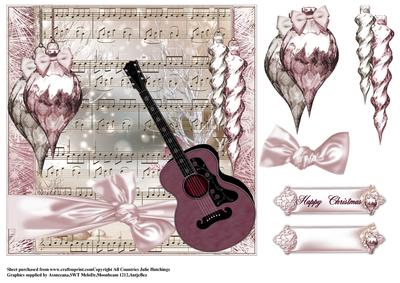 The Christmas Guitar Card Topper