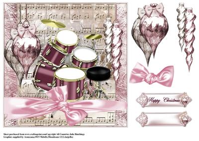 The Christmas Drum Card Topper
