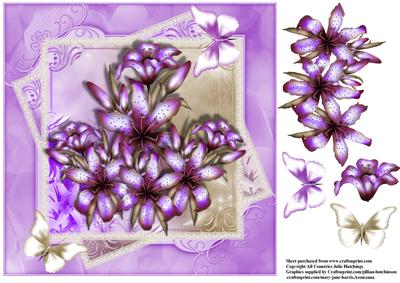 Beautiful Purple and Sepia Lily Flutters