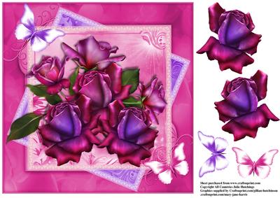 Stunning 8x8 Twilight Roses Topper
