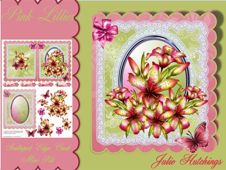 Pink Lilly Scalloped Card Mini Kit