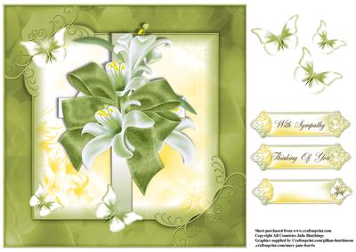8x8 Sympathy Topper in Green and Lemon