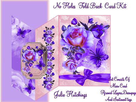 Purple and Pink Roses No Holes Cut and Fold