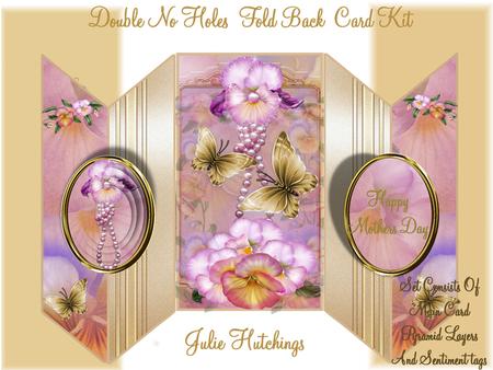 Pansy Double No Holes Fold Card Mini Kit