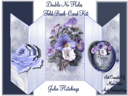 Beautiful Vintage Petunias and Roses Double No Holes Fold