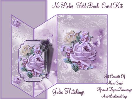 Beautiful Vintage Lilac Rose Mini Kit No Holes Fold