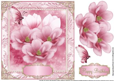 Magnolia Beauty Pink 8x8 Topper