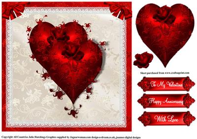 Stunning Two Hearts and Lace Topper